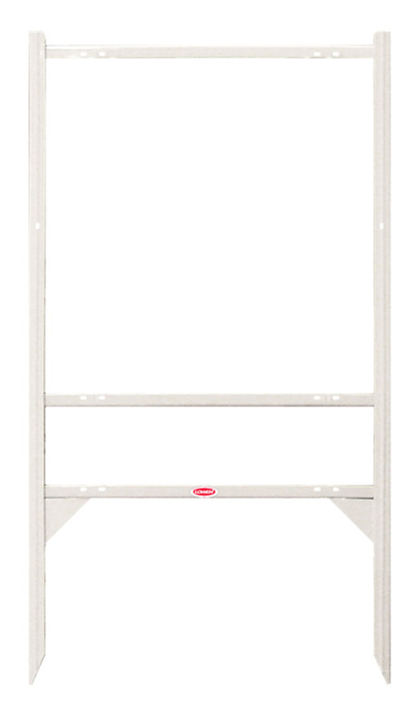Independent Angle Iron Frame with One Rider Insert, 24"h x 24"w, White
