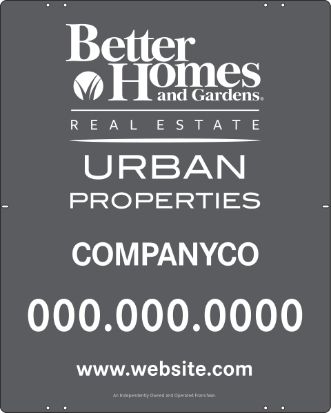 Urban Properties Sign Panel, 24 GA Steel 30"H X 24"W