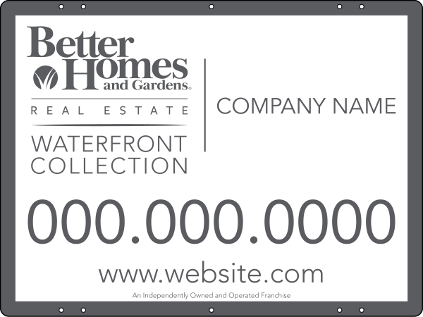 Waterfront Collection Sign Panel, 24 GA Steel 18"H X 24"W