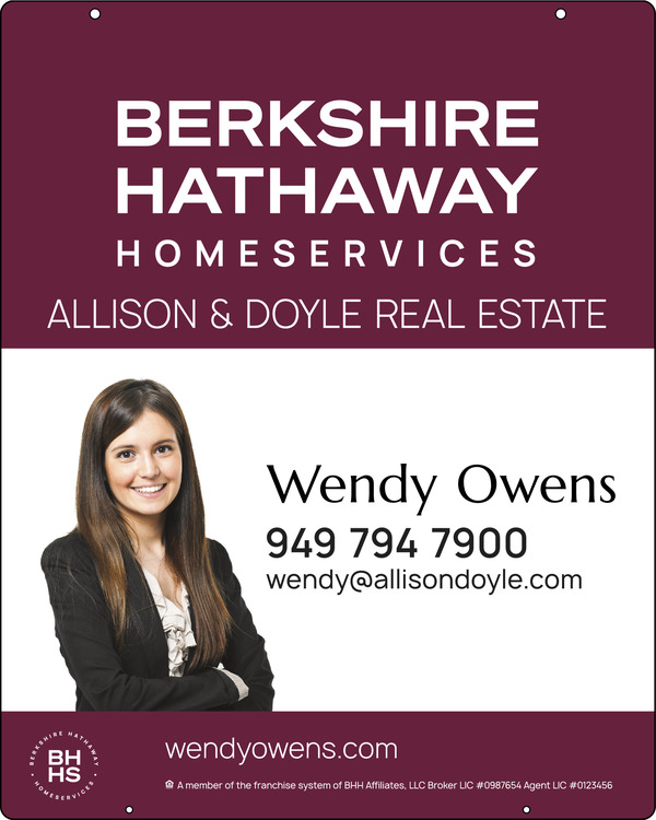 Berkshire Hathaway HomeServices Hanging Cut Out Photo Sign Panel, 30"h x 24"w, Steel