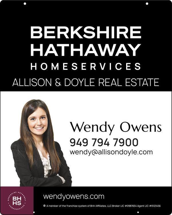 Berkshire Hathaway HomeServices Hanging Cut Out Photo Sign Panel, 30"h x 24"w, 3mm Aluminum Composite