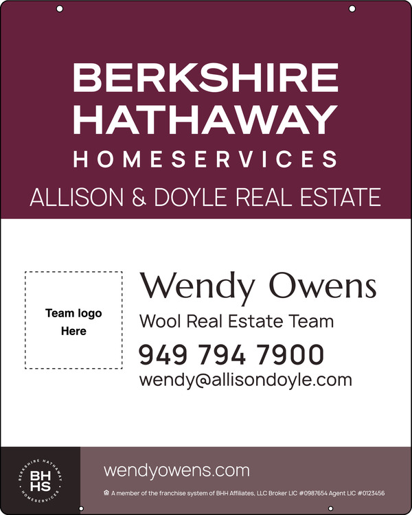 Hanging Team Logo Sign Panel, 30"H X 24"W, Steel