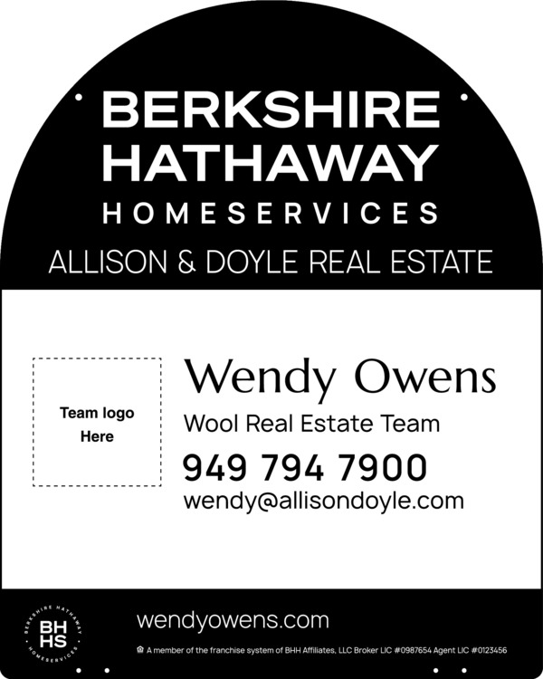Reflective Hanging Arc Top Team Logo Sign Panel, 30"H X 24"W, 3mm Aluminum Composite
