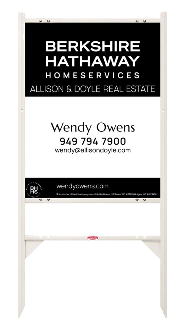 Angle Iron Frame And Agent Sign Panel Unit, 30"H X 24"W, Steel