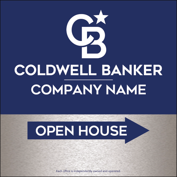 Directional Office Open House Sign Panel, 24"H X 24"W, 4mm Corrugated