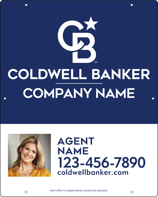 Agent Photo Hanging Sign Panel, 30"H X 24"W, Poly