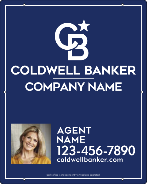 Agent Photo Hanging Sign Panel, 30"H X 24"W, Steel