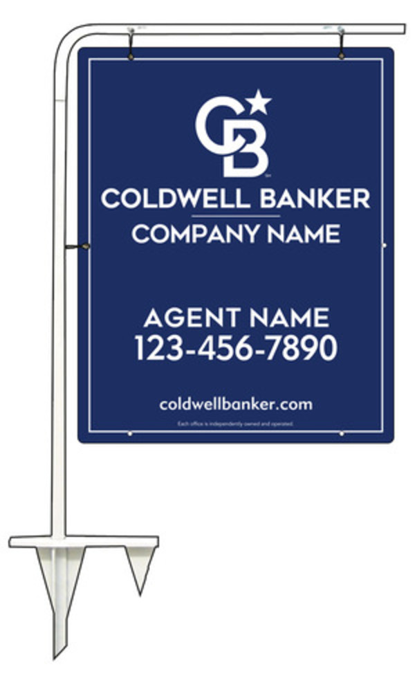 Tubular Stake And Agent Sign Panel Unit, 30"H X 24"W, .063 Aluminum