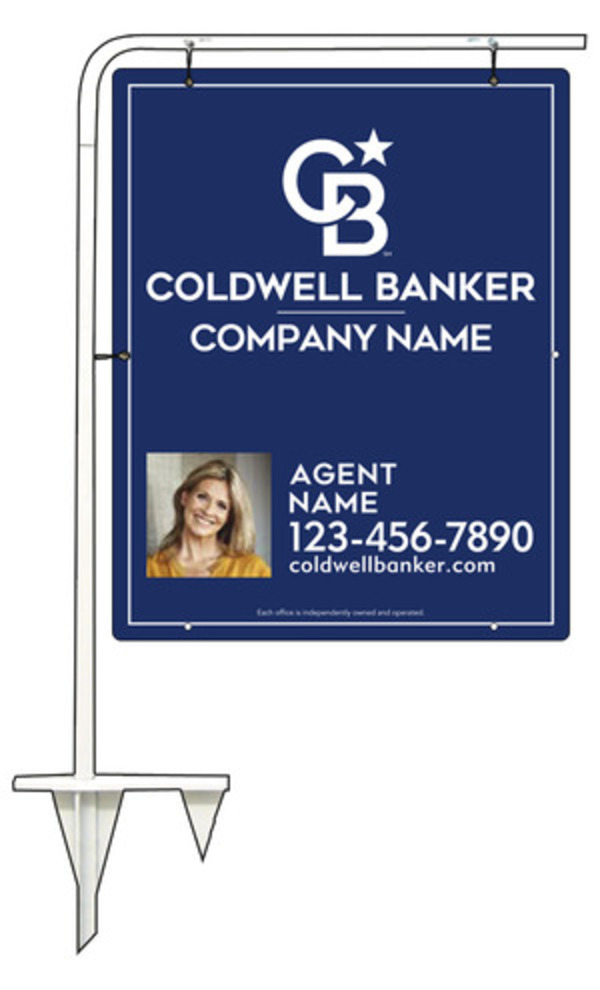 Tubular Stake And Reflective Agent Photo Sign Panel Unit, 30"H X 24"W, .063 Aluminum