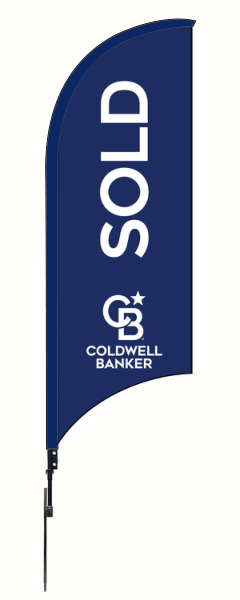 Coldwell Banker&reg; Real Estate SOLD FEATHER FLAG AND POLE, 9-foot