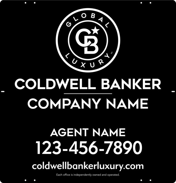 Reflective Agent Sign Panel, 25"H X 24"W, 3mm Aluminum Composite