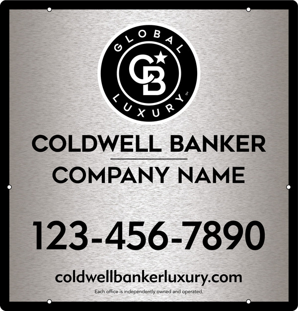 Office Hanging Sign Panel, 25"H X 24"W, 3mm Brushed Aluminum Composite