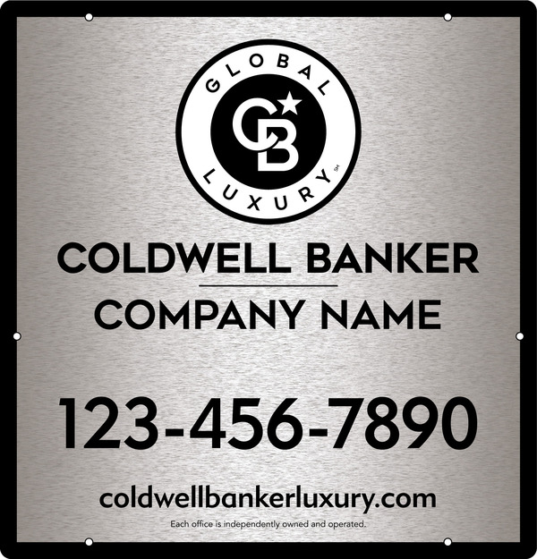 Office Hanging Sign Panel, 25"H X 24"W, 3mm Brushed Aluminum Composite