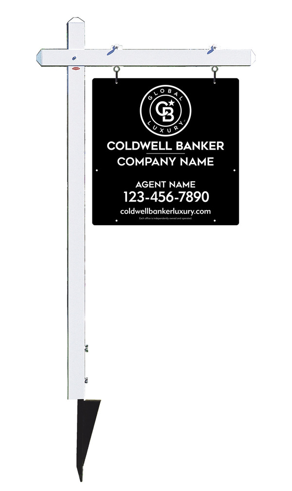 Sign Post And Agent Sign Panel Unit, 24"H X 24"W, 3mm Aluminum Composite