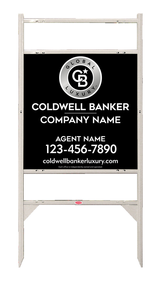 Angle Iron Frame W/ 2 Rider Inserts And Reflective Agent Sign Panel Unit, 24"H X 24"W, 3mm Aluminum Composite