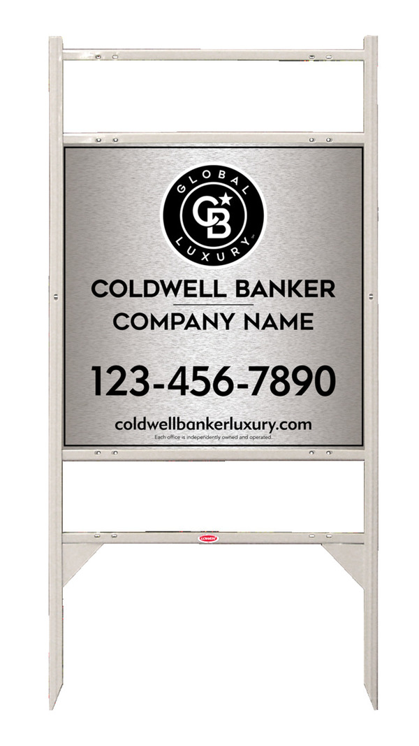 Angle Iron Frame W/ 2 Rider Inserts And Office Sign Panel Unit, 24"H X 24"W, Brushed Aluminum Composite