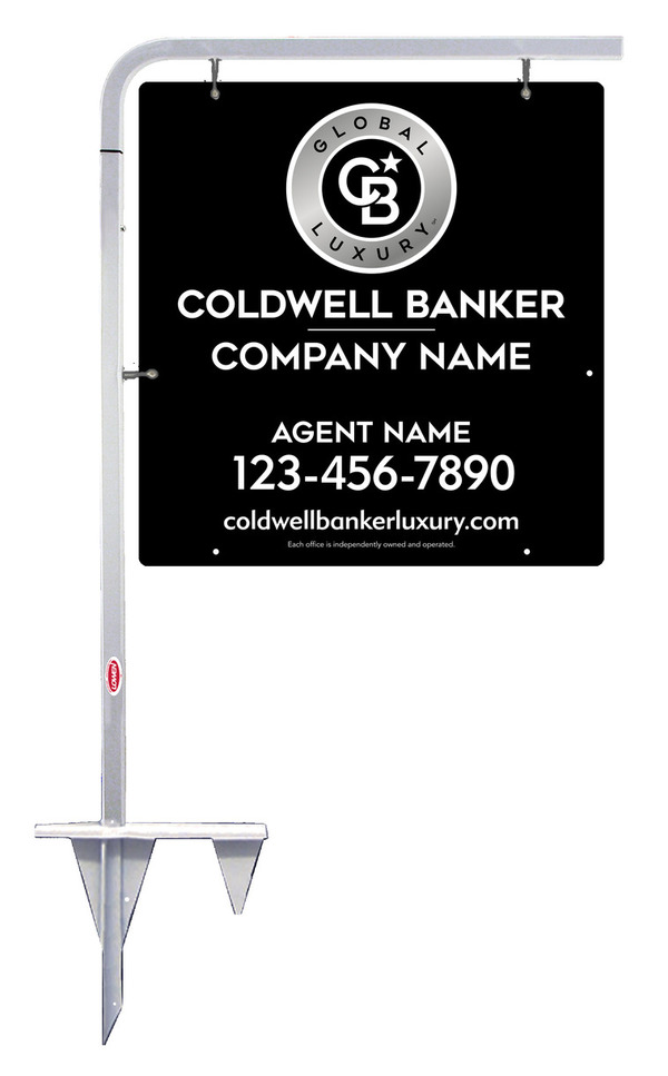 Tubular Stake And Agent Sign Panel Unit, 25"H X 24"W, 3mm Aluminum Composite