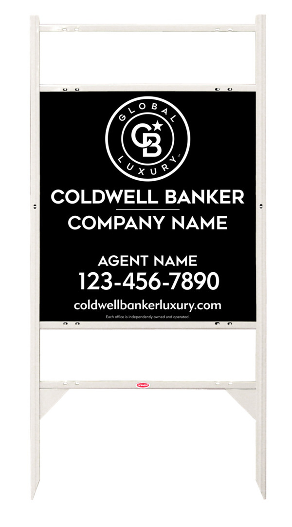 Angle Iron Frame W/ 2 Rider Inserts And Reflective Agent Sign Panel Unit, 25"H X 24"W, 3mm Aluminum Composite