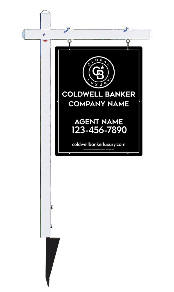 Sign Post And Reflective Agent Sign Panel Unit, 30"H X 24"W, 3mm Aluminum Composite