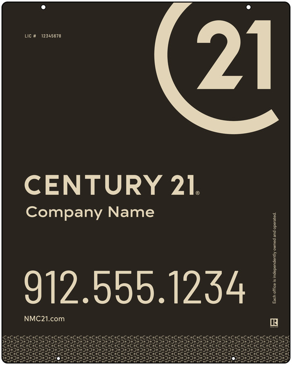 Reflective Hanging Panel 30X24 Steel Executive  - Century 21 | Lowen Sign