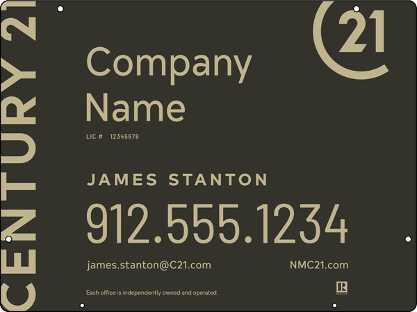 Steel Reflective Hanging Panel 18X24 - Century 21 | Lowen Sign