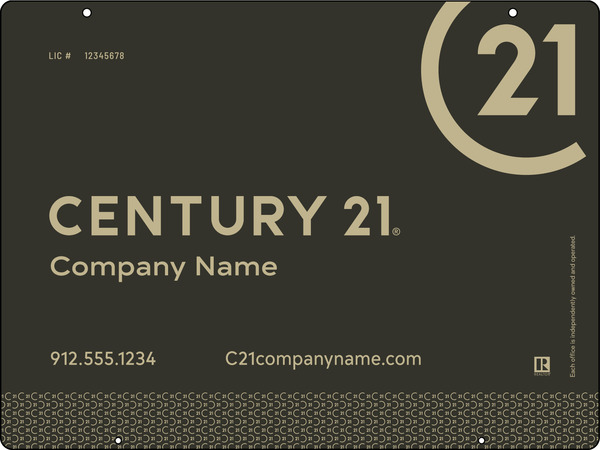Steel Reflective Hanging Panel 18X24 - Century 21 | Lowen Sign