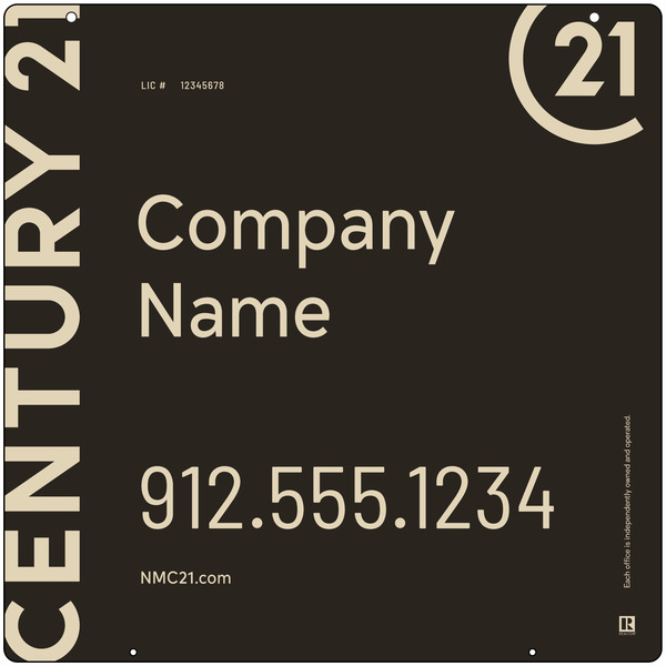 Reflective Hanging Panel 24X24 Steel   - Century 21 | Lowen Sign