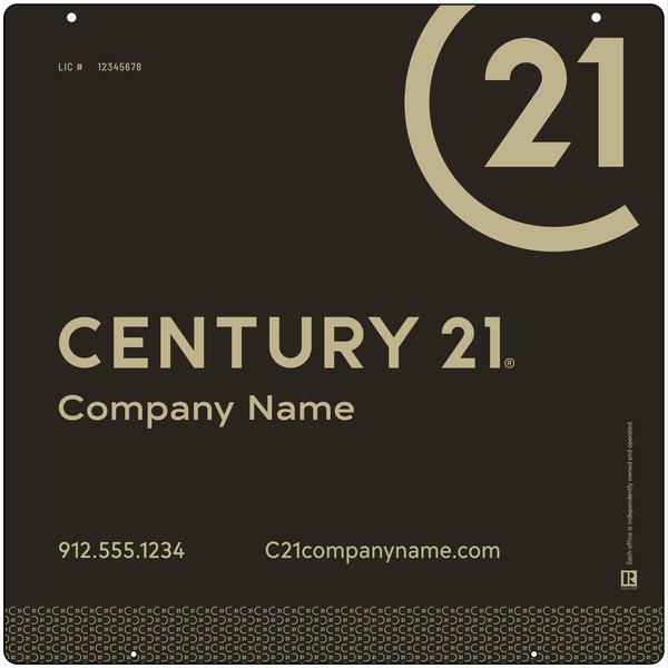 Reflective Panel 24X24 Steel Signature  - Century 21 | Lowen Sign