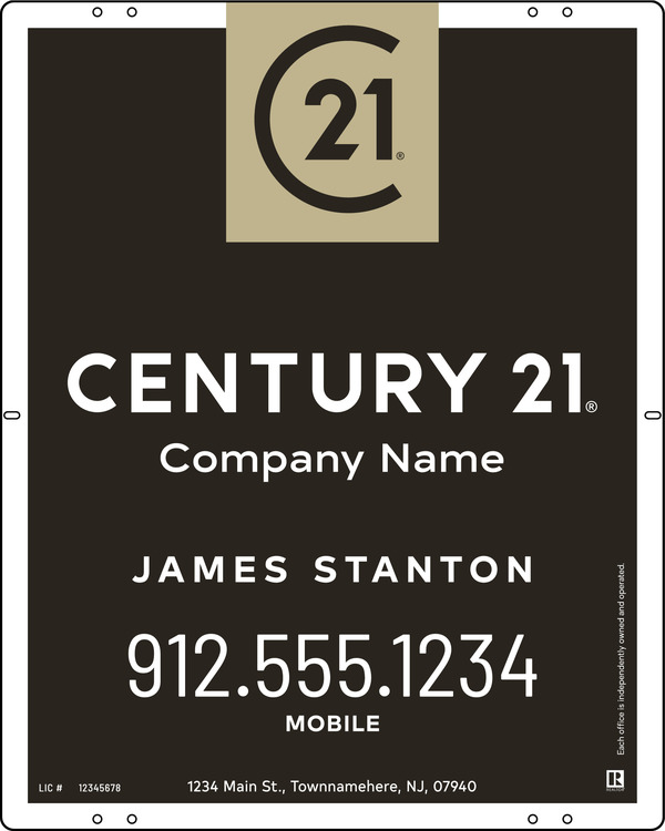 Aluminum Agent Yard Panel 30X24 - Century 21 | Lowen Sign