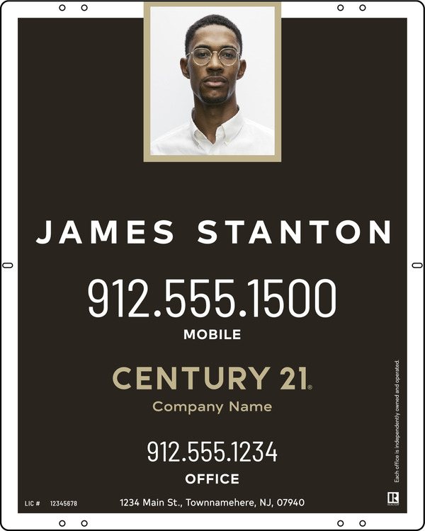 Steel Agent Photo Centric Yard Panel 30X24 - C21 | Lowen Sign