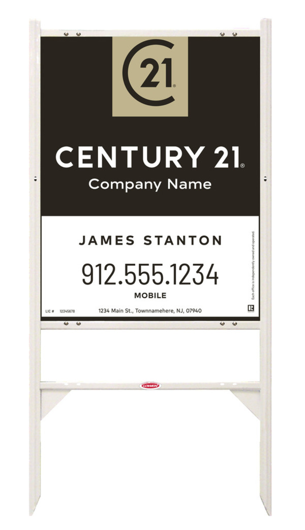 Gibraltar Frame 30X24 Steel Agent Property White - Century 21 | Lowen Sign
