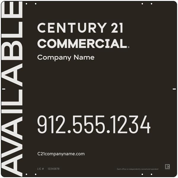 Century 21 Commercial Office Panel 24X24 Steel - C21 | Lowen Sign