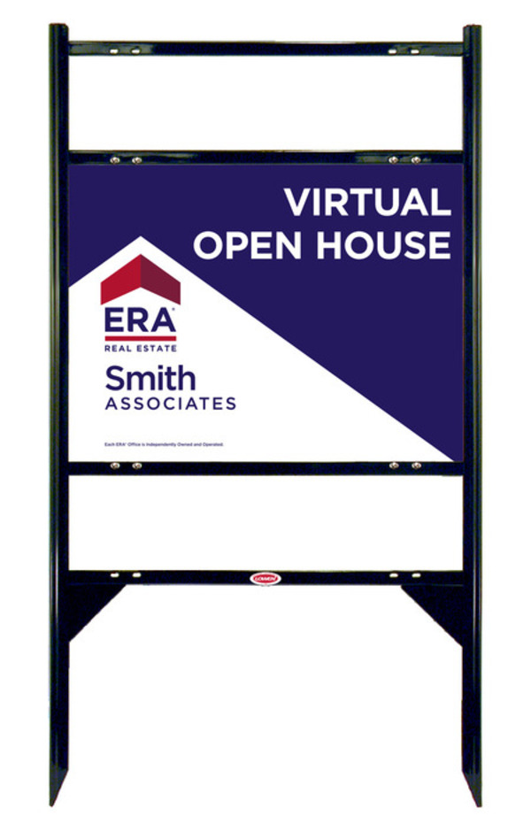 Angle Iron Frame W/ Two Rider Inserts And Virtual Sign Panel Unit, 18"H X 24"W, Steel
