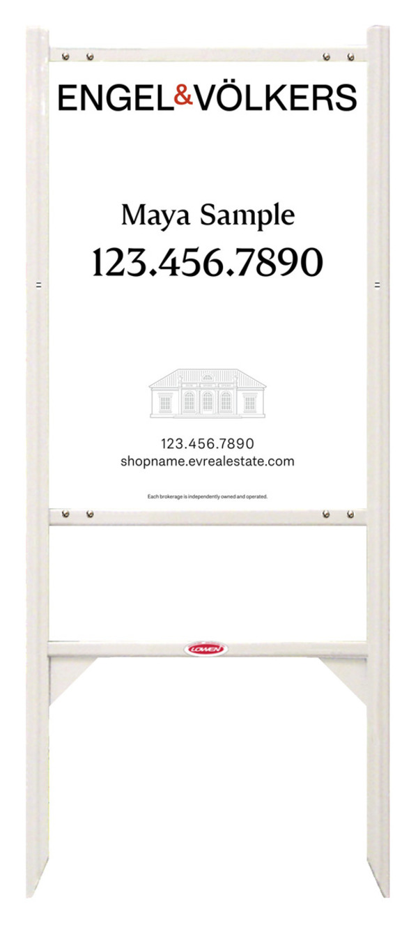 White Angle Iron Sign Unit, 24"H X 18"W