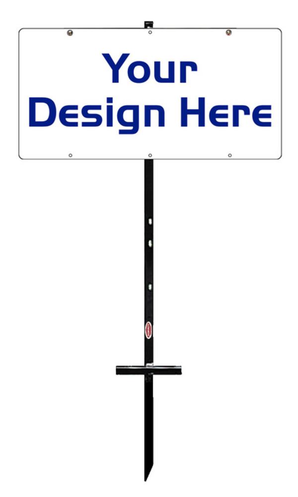 Independent real estate t-stake and panel unit, 24 GA steel 12"h x 24"w