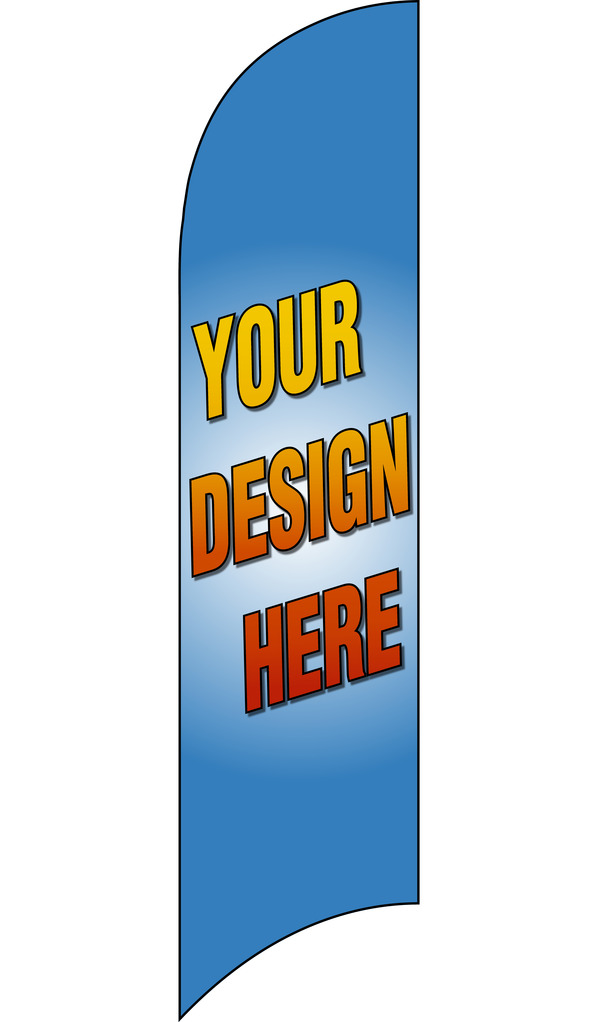 Independent 10FT Custom Feather Flag Only, Printed on both sides