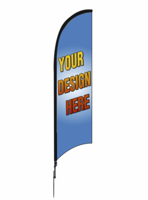 Independent 12FT Customer Feather Flag Unit, Printed on both sides