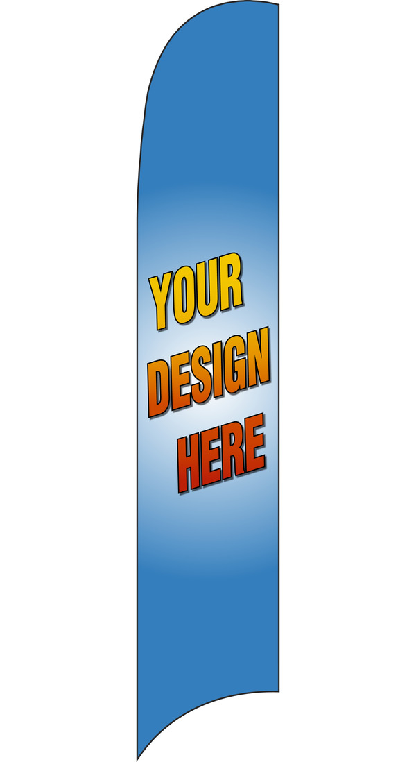 Independent 15FT Custom Feather Flag Only, Printed on both sides