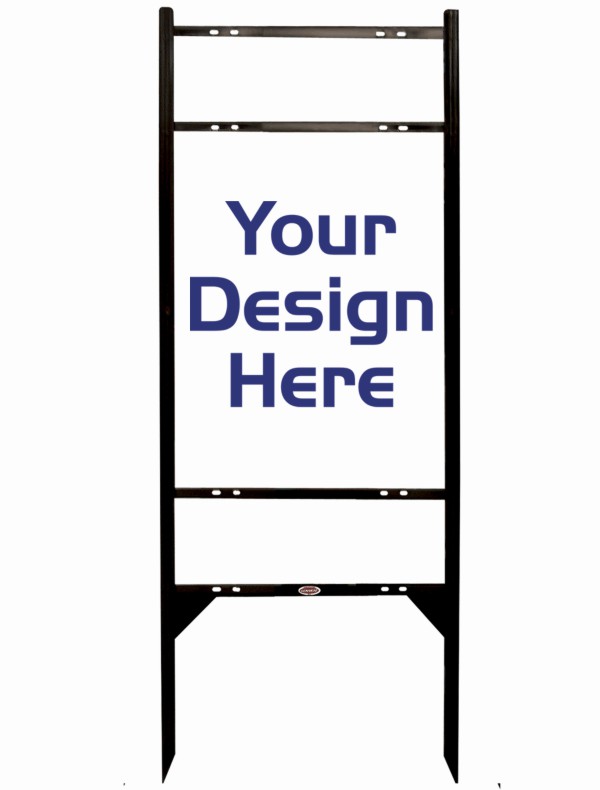 Independent real estate Angle Iron Frame and panel unit for 2 Rider Inserts, .090 polyethylene 24"h x 18"w