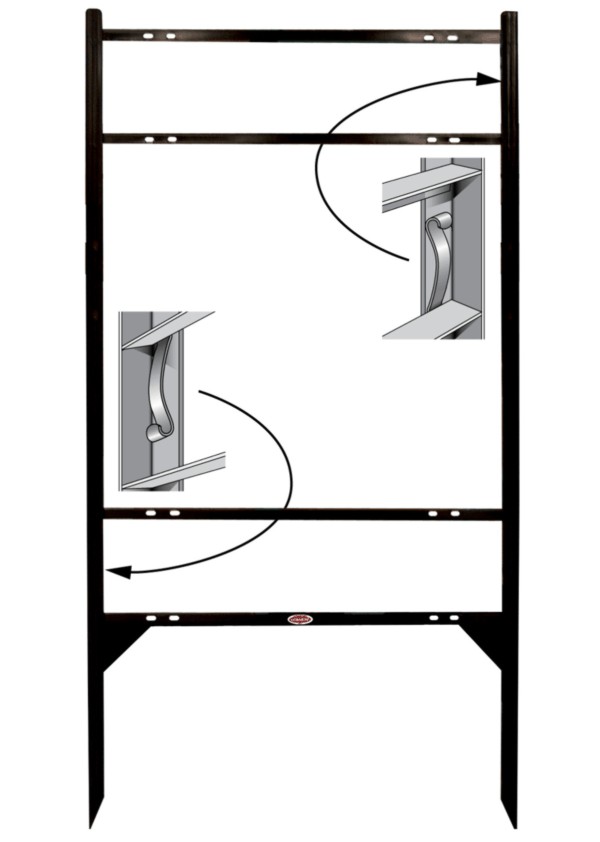 Weichert Black Angle Iron Frame with Two Rider Inserts 24x24