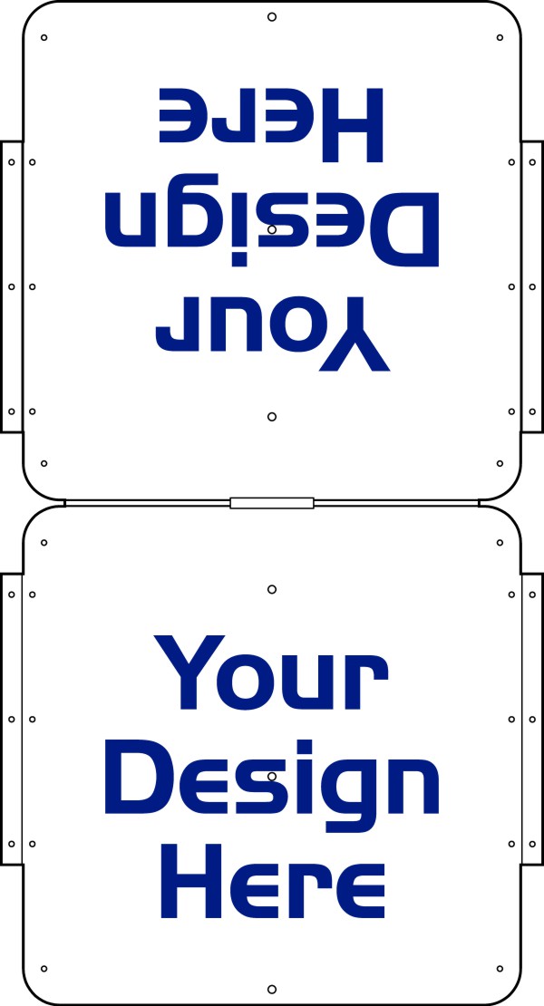 Independent Real Estate Foldover Sign Panel,  .050 Polyethylene 24"h x 24"w