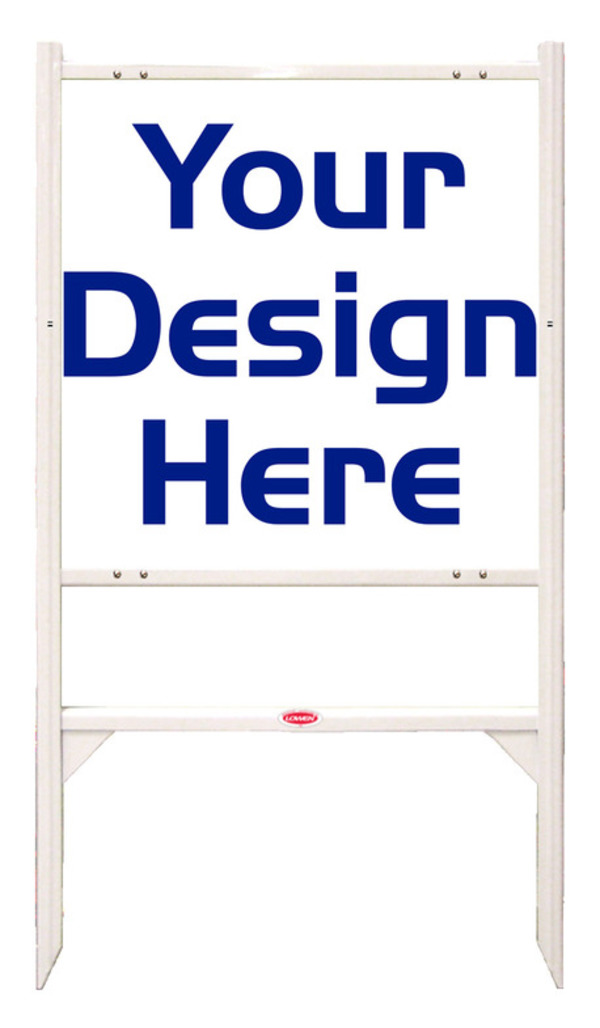 Independent White Angle Iron Sign Unit