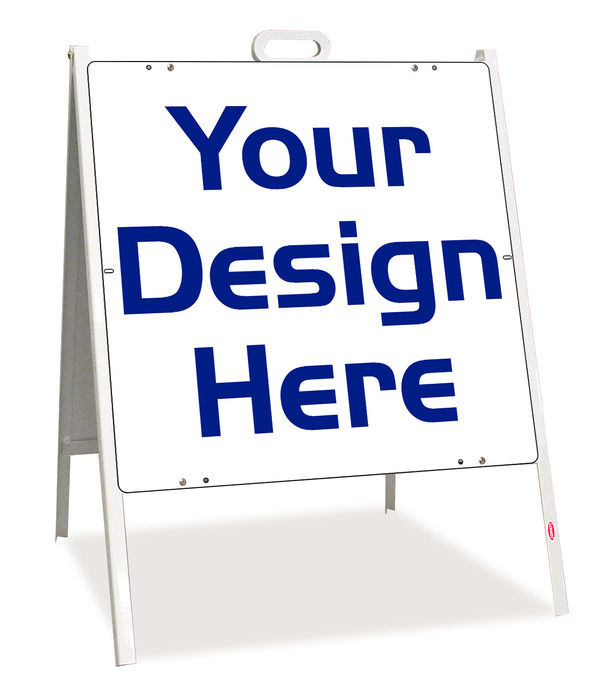Independent A-Frame and Sign Panel Unit, 24"h x 24"w, Steel