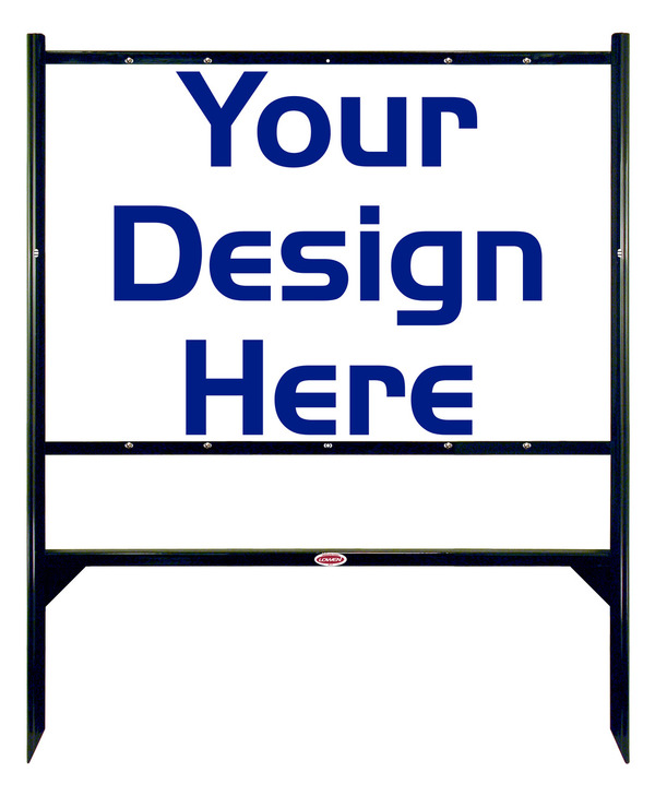 Independent Angle Iron Frame and Sign Unit, 24h x 36"w, Steel