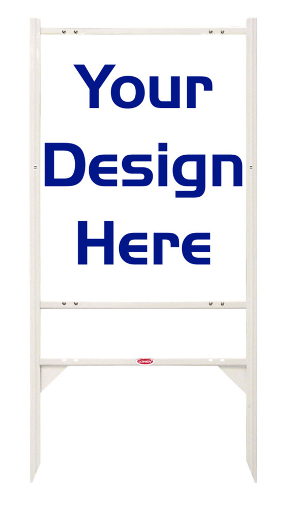 Independent Angle Iron Frame with One Rider Insert and Sign Panel Unit, 30"h x 24"w