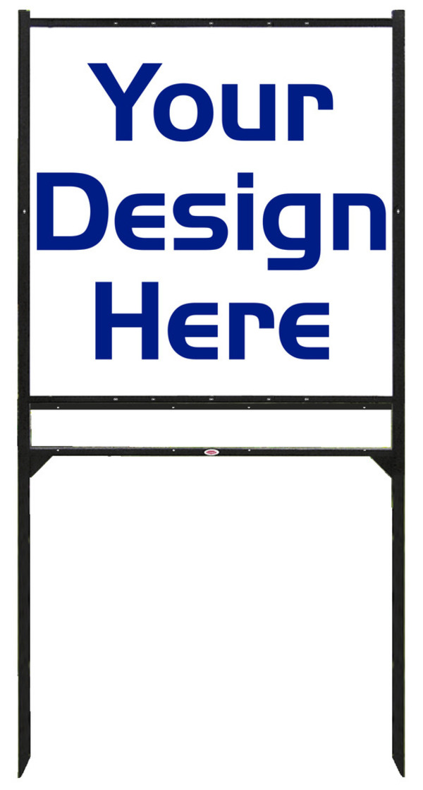 Corcoran&reg; commercial real estate Angle Iron Frame and panel unit for 2 Rider Inserts, 24 GA steel, 48"h x 48"w