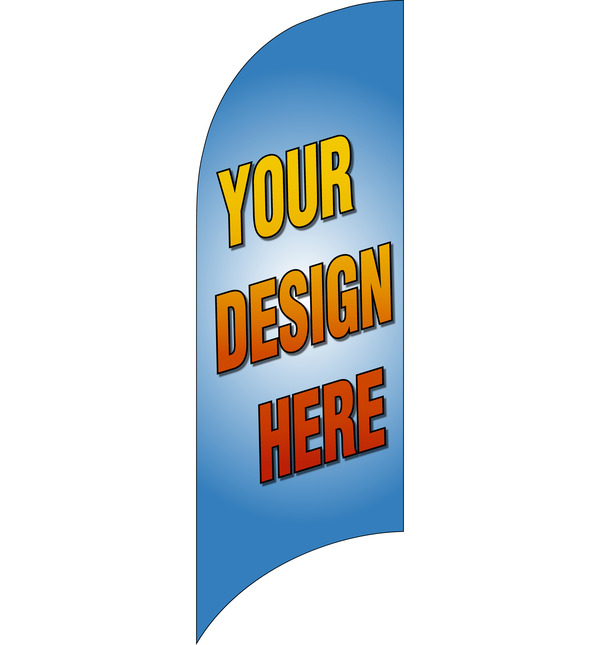Independent 7FT Custom Feather Flag Only, Printed on both sides