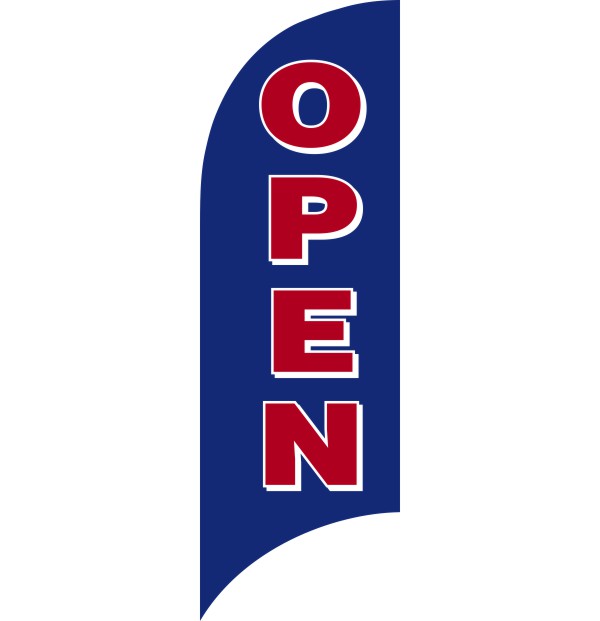Independent retail open feather flag only, 7-foot