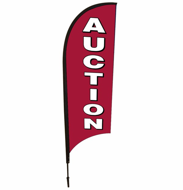 Independent Real Estate Auction Feather Flag unit, 9-foot