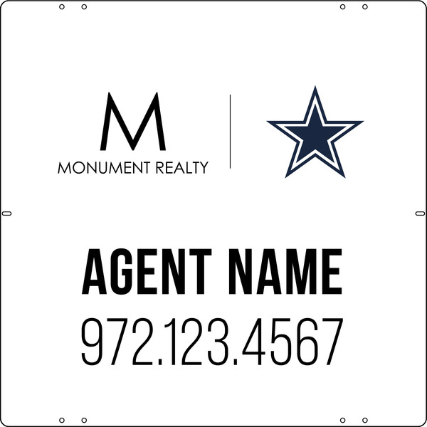 Agent Name Sign Panel, 24"H X 24"W, Steel